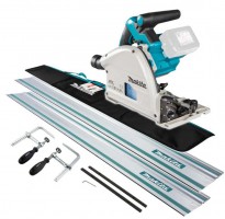 Makita DSP600ZJ 36v (Twin 18v) LXT 165mm Cordless Plunge Saw with 2 x Rails, Clamps, Bag & Case